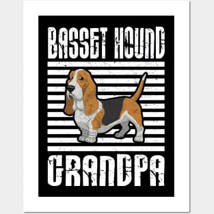 Basset Hound Grandpa Proud Dogs Posters and Art